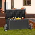 thumbnail image 2 of Joxxoaa 260 Gallon Resin Deck Box Outdoor Storage Box with Lockable Lid, Waterproof for Patio Cushions, Gardening Tools & Exercise Equipment(Black), 2 of 6