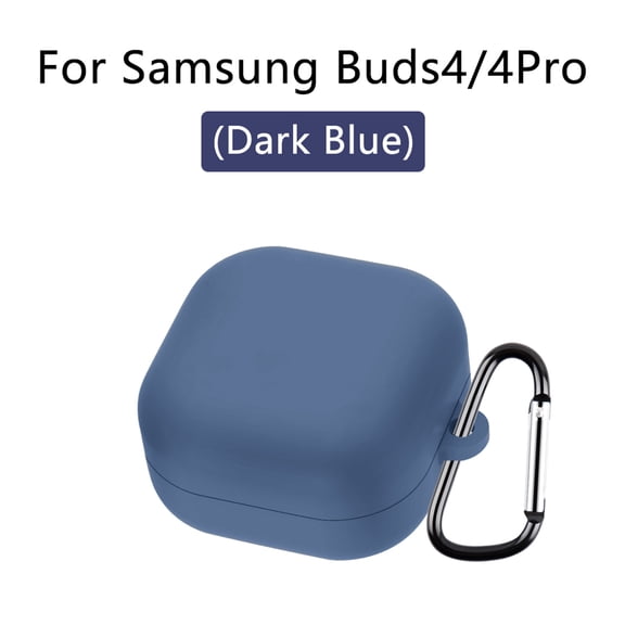 Dteck Case for Samsung Galaxy Buds4 / Buds4 Pro,Shockproof Protective Silicone Case Cover with Keychain,Darkblue