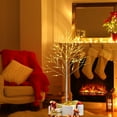 thumbnail image 4 of Gymax 4 FT Pre-lit White Birch Tree Artificial Twig Birch Tree Christmas Decor, 4 of 10