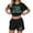 Black, variant on MuXiKeJi Clothes Womens Two Piece Lounge Sets Polka Dot Print Drop Shoulder Oversized Pullover Drawstring Shorts Set