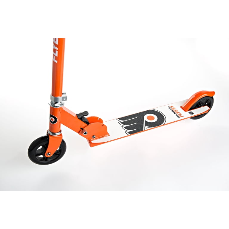 NHL Philadelphia Flyers Folding Kick Scooter for Kids Ages 5 and