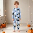 thumbnail image 6 of Futezty Toddler Boys Girls Halloween Pumpkin Pajamas Cute Ghost Print Pjs for Boy Jammies Little Kids Sleepwear Clothes Sets 2T-9T, 6 of 7