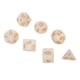 thumbnail image 3 of Juego de 7 piezas de dados de juego de mesa de varios lados con rayas de perlas duraderas de material acrílico ecológico para ocio familiar (rayas de perlas blancas), 3 of 7