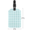 thumbnail image 6 of Square 2Pack PU Leather Turquoise Grid Plaid Cruise Luggage Tag with Privacy Cover and Name ID Tag for Travel Handbags Backpacks Luggage Tags, 6 of 6