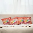 thumbnail image 3 of Ambesonne Abstract Throw Pillow Cover 4 Pack, Happy Party Words, 24", Multicolor, 3 of 6
