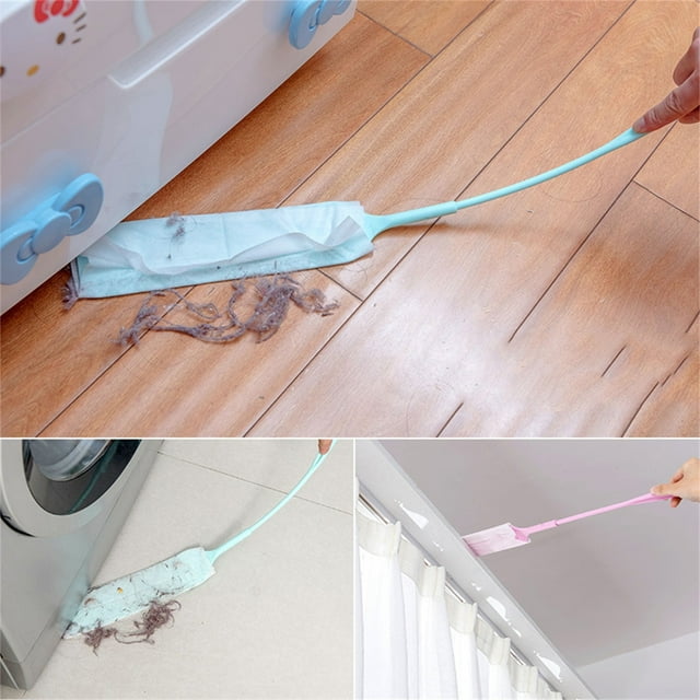 Xihbxyly Cepillo para Limpiar Grietas, Tela No Tejida, Lavable, Multiusos, Ideal para El Hogar, Cocina y Baño, 66 X 7 Cm, Incluye 1 Cepillo y 10 Pañuelos.