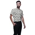 thumbnail image 2 of BESTMAN Chemise Décontractée pour Homme à Manches Courtes, Coupe Ajustée, en Coton, à Boutons, 2 of 5