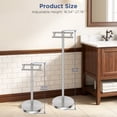 thumbnail image 4 of TVOFEK Toilet Paper Holder Freestanding Adjustable Height, Toilet Roll Holder Stainless Steel, Post Pivoting Design & Stable Weighted Base, Brushed Nickel, 4 of 16