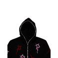 thumbnail image 4 of TRKIYQC Sudaderas con Capucha de Manga Larga Negras para Mujer con Bolsillo, Estampado Geométrico de Diamantes de Imitación con Cremallera Abrigo Deportivo TRKIYQC moda, 4 of 8