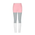 thumbnail image 4 of QATAINLAV Womens Fashion Color Block Tight Leggings Gym Casual High Waist Yoga Pant Full Length Seamless Tummy Control Workout Legging Pants Pink L, 4 of 4