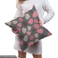 thumbnail image 5 of Ambesonne Romantic Fabric by the Yard Upholstery, Valentines Low-Poly Hearts, 2 Yards, Pink Grey Pearl, 5 of 5