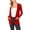 Red, variant on Women's Basic Comfy Open Front Long Sleeves Side Pockets Solid Casual Knit Cardigan