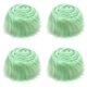 thumbnail image 1 of Nvzi 4 rollos de cinta de piel sintética navideña para decoración de árboles de Navidad o lazos de coronas artesanales de 59 x 1,96 pulgadas (verde claro), 1 of 5