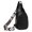 Black, variant on ibiyuan Small Sling Backpack Crossbody Bags Women Men Retro Large Capacity Zipper Messenger Bag for Women, Fashion Solid Pattern Practical Daily Shoulder Crossbody Bag