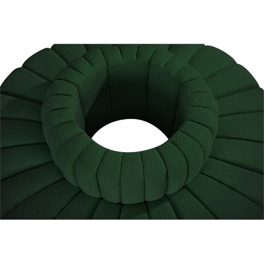 Meridian Furniture Arc Green Boucle Fabric Modular Sectional