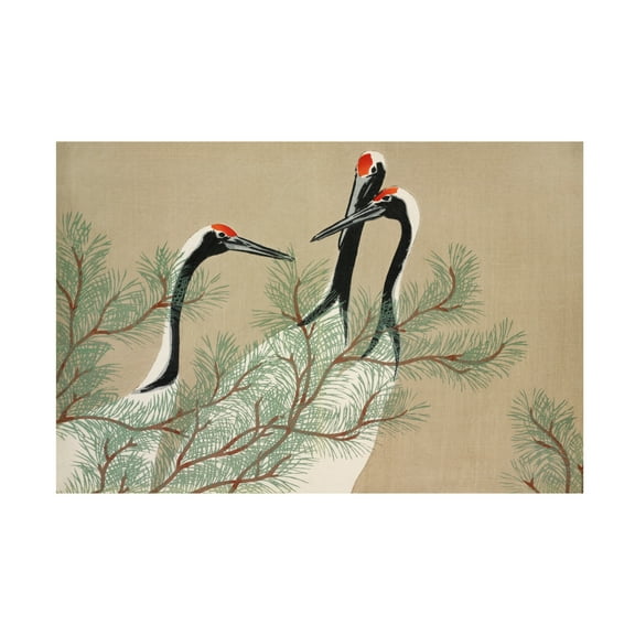 Trademark Fine Art Pictufy Cranes From Momoyogusa Canvas Wall Art