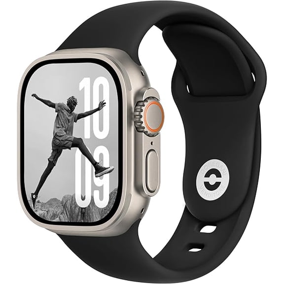 SB Band for Apple Watch Bands Women Men Se Ultra 2 40mm 44mm 46mm 42mm 45mm 41mm 38mm 49mm Series 11 10 9 8 7 6 5 4 3 iWatch Sport Strap Silicone Black