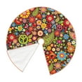 thumbnail image 3 of Bingfone Christmas Tree Skirt Mat Christmas Decoration Interior 36"-Hippie Peace Love, 3 of 8