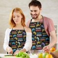 thumbnail image 5 of Multicolor Controllers Games Text Black Apron-Garden Aprons for Women with Pockets-Cotton Linen Waterproof Kitchen Cooking Gardening Aprons Adjustable for Kitchen,Cooking,BBQ and Salon 33x27 Inch, 5 of 7
