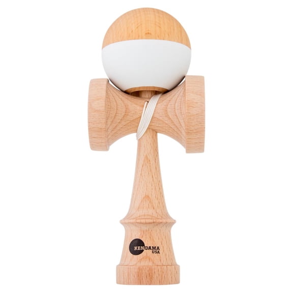 Kendama USA - Kaizen Half Split - JET Shape - Natty  White