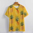 thumbnail image 3 of Lunarable Pineapple T Shirts Basic T-Shirt Short Sleeve Ladies Tee Shirt Summer Graphic Clothing, 3 of 6