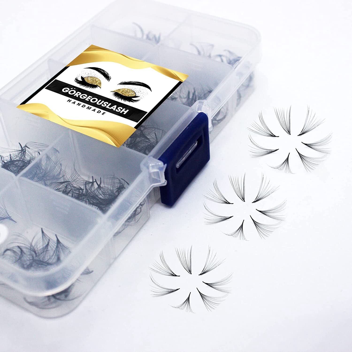 7D Lashes. 1000 Premade Volume Fans. 0.07mm Thickness. Eyelash Extension. Handmade!