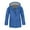 Sky Blue, variant on YunPes Long Rain Jacket for Girls Hooded Button Down Full Zip Windproof Warm Length Jacket with Quilted Jacket for Girls