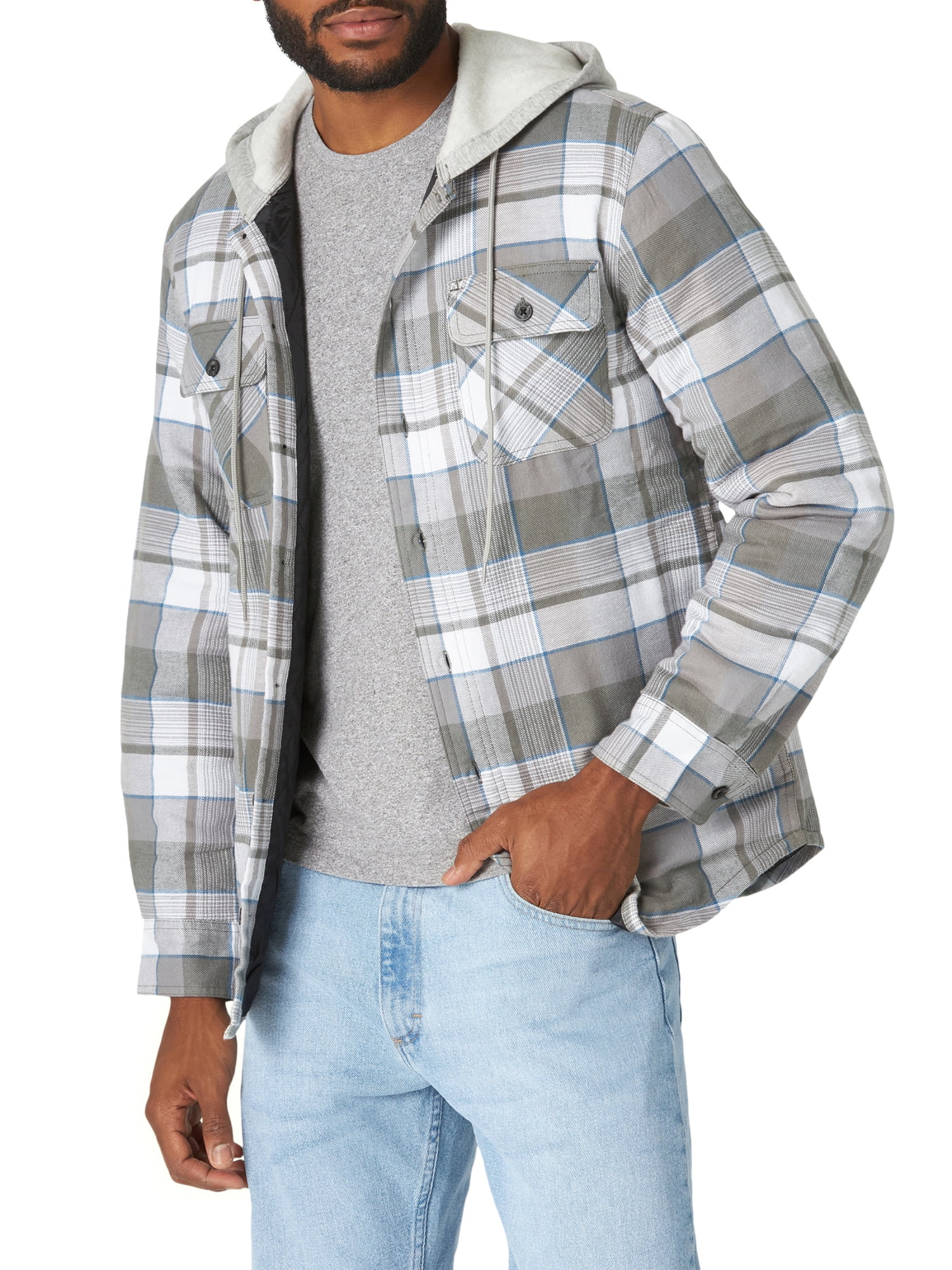 Wrangler Men's Quilted Lined Shirt Jacket Wrangler Men's Quilted Lined Shirt Jacket