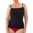 thumbnail image 3 of Fruit of the Loom Plus Size Women's 2pk Seamless Cami, 1 Black / 1 Nude, XXX-Large, 3 of 10