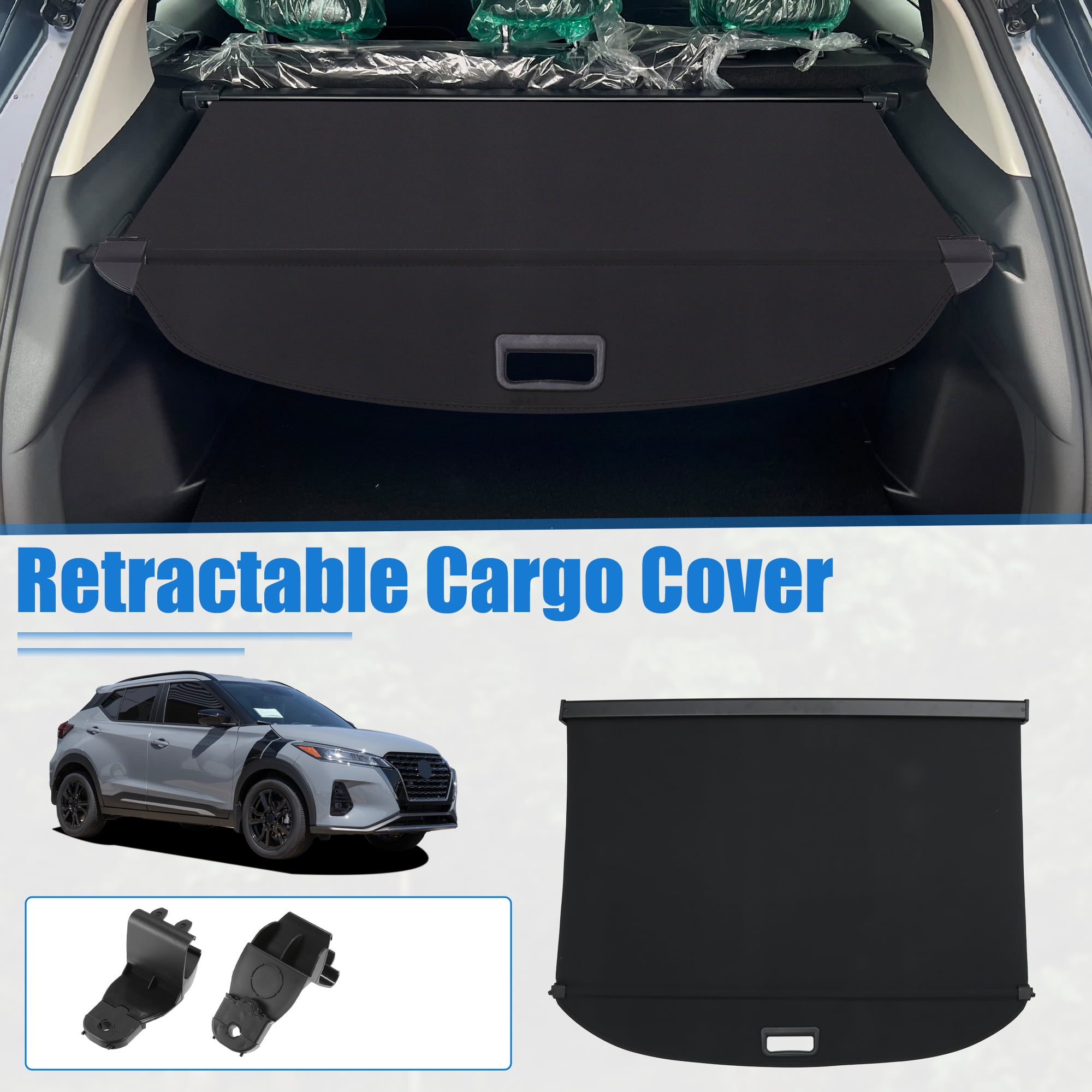Unique Bargains Retractable Cargo Cover for Nissan Kicks 2018-2023 Waterproof Shade