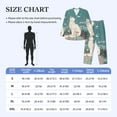 thumbnail image 2 of Mens Pajamas Set - Celestial Cat And Flowers Comfy Long Sleeve Button Up Pajama Sets for Men 2 Piece, Soft Sleepwear Nightwear Pjs Lounge Sets for Men with Pockets, 2 of 5