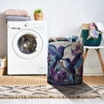 thumbnail image 4 of Quilted Laundry Basket Storage Hamper Floral Tote for Home Organization, 4 of 7