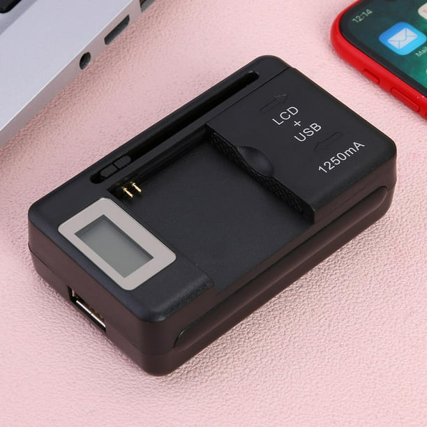 SS-5 Cargador de batería universal Cargador de teléfono USB con pantalla indicadora LCD