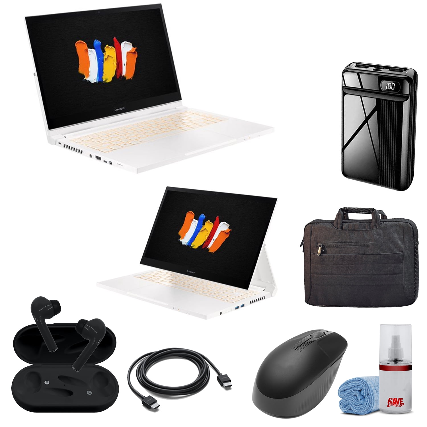 Acer ConceptD 3 Ezel Convertible Creator Laptop Bundle With Accessories ...