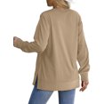 thumbnail image 4 of SHINE UP Sweatshirt for Women Long Sleeve Tunic Tops Crewneck Casual Pullover Shirts with Side Split, 4 of 8