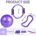 thumbnail image 5 of Pilates Ring and Ball Set, Pilates Essentials Kit for Women, 13-Piece Home Pilates Equipment Set,Includes Pilates Ring, Resistance Bands, Yoga Ball etc- for Women's Home Workouts & Beginners(Purple), 5 of 7