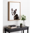 thumbnail image 6 of Kate and Laurel Sylvie Animal Studio French Bulldog Framed Canvas Wall Art by Amy Peterson Art Studio, 18x24 Natural, Modern Dog Portrait Art for Wall, 6 of 7