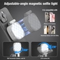 thumbnail image 2 of Magnetic Selfie Light for Phone, [Compatible with MagSafe] 360° Rotatable Clip on Phone Light with Mirror, CRI95, 2500K-9000K, 45 LED, 6 Modes, Portable Phone Ring Light for Streaming, Makeup, 2 of 7