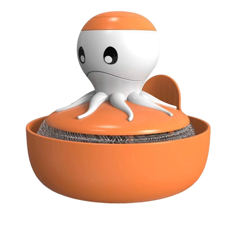 Multifunctional Dish Scrubber Brush with Soap Dispenser Kitchen Tool for Wall Window Kitchen