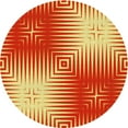 thumbnail image 1 of Ahgly Company Machine Washable Indoor Round Transitional Red Area Rugs, 6' Round, 1 of 7