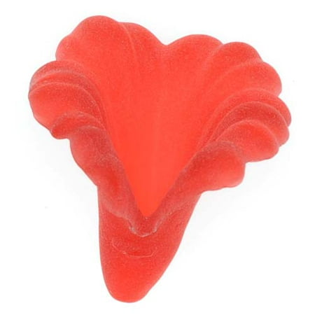 Ruby Bell - Lucite Bell Flowers Matte Ruby Red Light Weight 20mm (4)