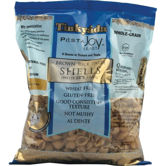 Tinkyada Brown Rice Pasta Shells Gluten Free -- 16 oz