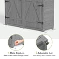 thumbnail image 2 of Outdoor Storage shed, Lofka Wooden Outdoor Storage Cabinet, with 2 Lockable Doors and Handles, 5.3ft x4.6ft, Gray, 2 of 8