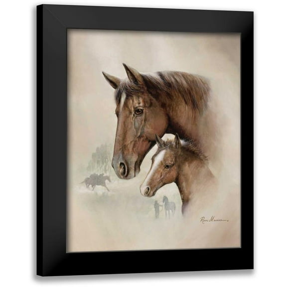 Manning, Ruane 12x14 Black Modern Framed Museum Art Print Titled - Race Horse I