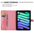 thumbnail image 2 of Case for iPad Mini 6 2021 (8.3 Inch) 6th Generation Case, Embossed Cat & Tree PU Leather Retro Shockproof Magnetic Clasp Wallet Card Slots Folio Kickstand Cover for iPad Mini 6th Gen, Pink, 2 of 6