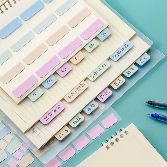 MLINS Colorful Sticky Tabs for Students Assorted Color PET Material Perfect for Marking Pages in Notebooks