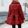 thumbnail image 6 of Newest Big Skirt Design Coat Winter Warm Slim-fitting Stand-collar Mid-length Thickened Waist Cotton Jacket Women Clothing, 6 of 6
