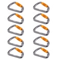 thumbnail image 1 of 10x Mosquetón Gate D de 25KN, Mosquetón de Bloqueo Automático para en Roca, , Protección Contra Caídas, , CE Baoblaze Gancho de mosquetón de escalada, 1 of 6