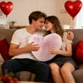 thumbnail image 3 of Valentine's Day Pillows for Couch Heart Shaped Sofa Waist Cushion Long Hair Wedding High End Cute Heart Shaped Gift Throw Pillows for Bedding, 3 of 6