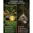 thumbnail image 4 of Outdoor Hanging Solar Bee Light, Waterproof Bumble Bees Solars Light, Glowing Metal Bee with Spring Figurine Lights, Cute Solar Insect, For Party Festivals Garden Decor Birthday Gifts, 4 of 7